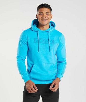 Gymshark Block Hoodie Herr Mörkgrå Blå | SE 3581FDN